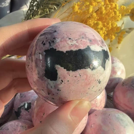 Crystal Sphere Peru Rhodochrosite Sphere