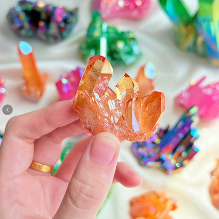 Crystal Cluster Aura Colorful Cluster For Wholesale Price