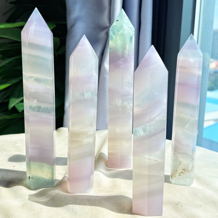 Crystal Tower Lavender Fluorite Tower For Wholesale Price