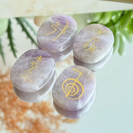 Crystal Usui Reiki Symbol Palm Stone Set For Wholesale Price
