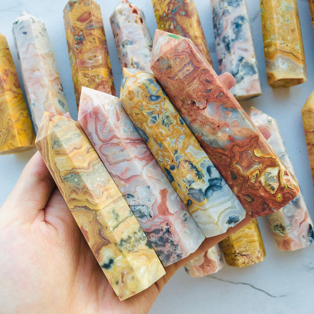 Crystal TOWER Crazy agate tower / points