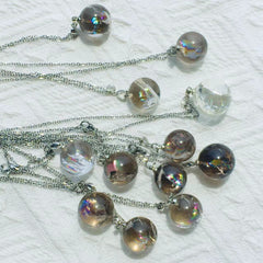 Crystal Necklace Rainbow Smoky Quartz Sphere Necklace wholesale product photo for B2B crystal buyers