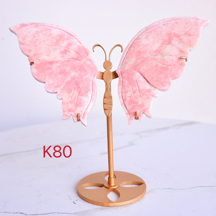 Crystal Butterfly Wings Rouge Jade Butterfly Wing With Stand For Wholesale Price