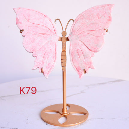 Crystal Butterfly Wings Rouge Jade Butterfly Wing With Stand