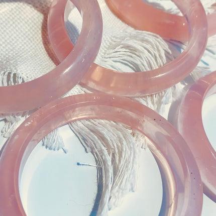 Crystal Jewelry Rose Quartz Bangles