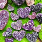 Amethyst cluster heart