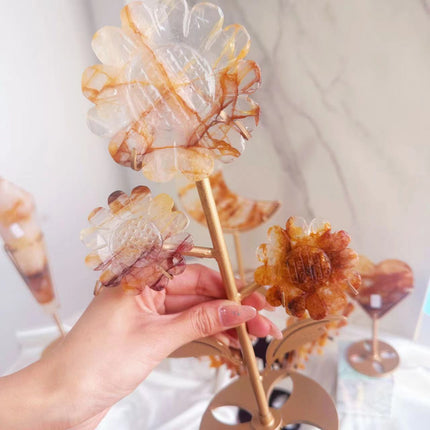 Golden Healer Quartz carving