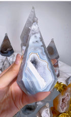 Crystal Points druzy agate geode tower