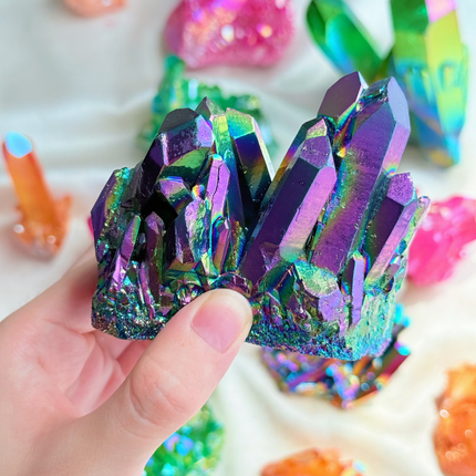 Crystal Cluster Aura Colorful Cluster For Wholesale Price