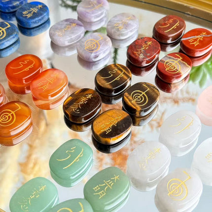 Crystal Usui Reiki Symbol Palm Stone Set For Wholesale Price
