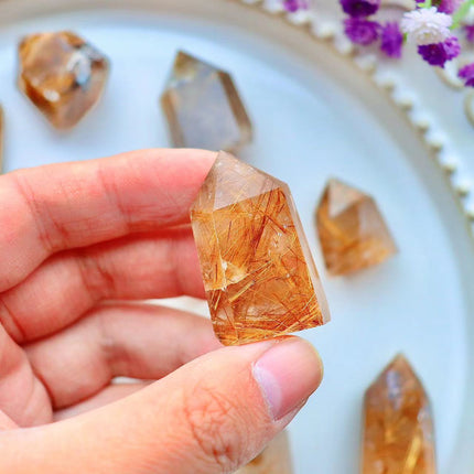 Crystal tower Golden Rutile towers / points