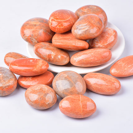 Peach Moonstone palm stone