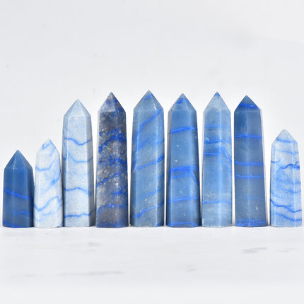 Crystal tower Blue aventurine tower / points
