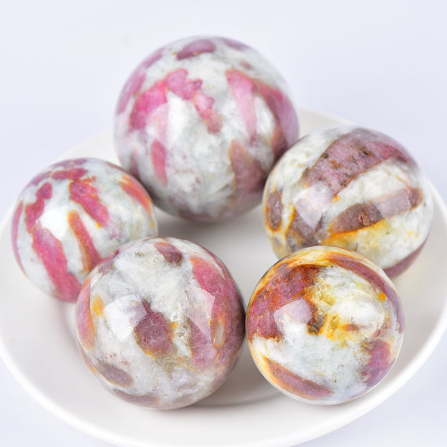 crystal sphere Pink tourmaline spheres