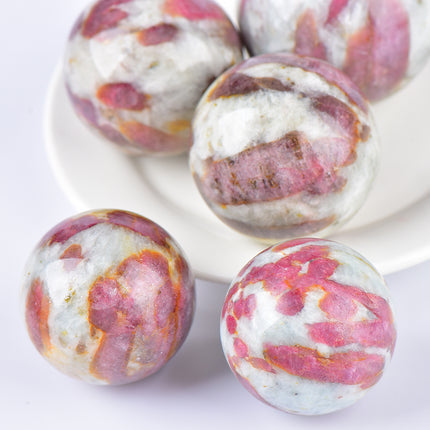 crystal sphere Pink tourmaline spheres