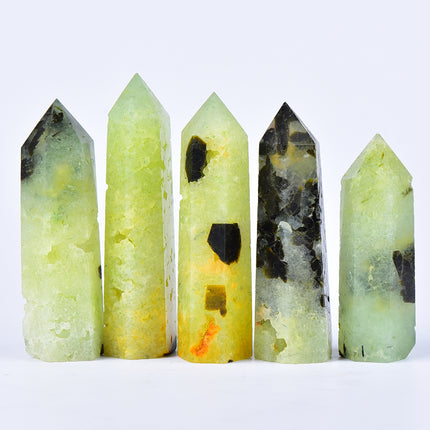 Crystal Tower Prehnite Small Tower Points