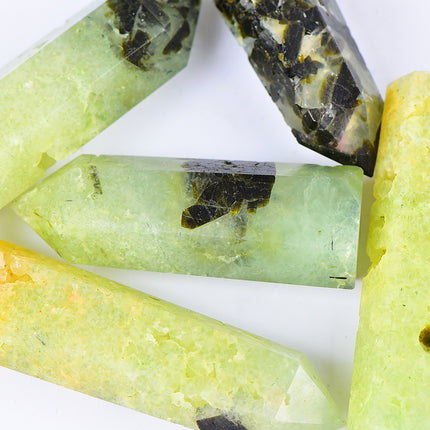 Crystal Tower Prehnite Small Tower Points