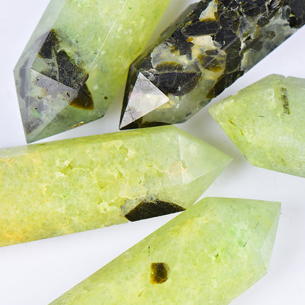 Crystal Tower Prehnite Small Tower Points