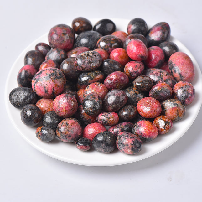 Rhodonite tumbled stones