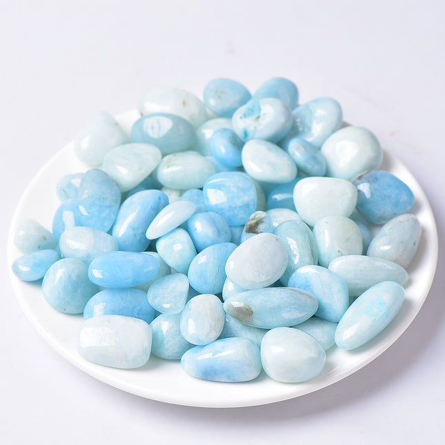 Aquamarine tumbled stones