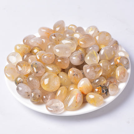 Golden Rutilated Quartz tumbled stones