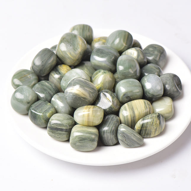 Green Rutilated Quartz Tumbled Stones