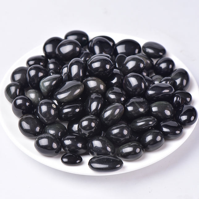 Natural Crystal Tumble Rainbow Obsidian Tumbles wholesale product photo 1 for B2B crystal buyers