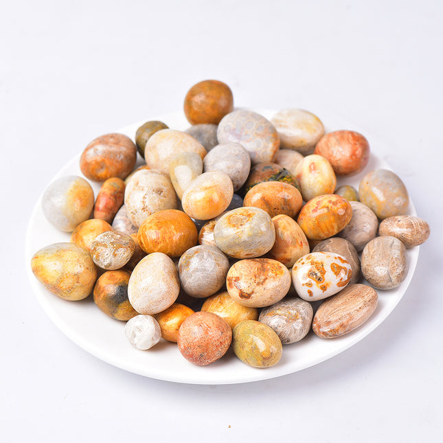 Crystal tumble Coral jade tumbles