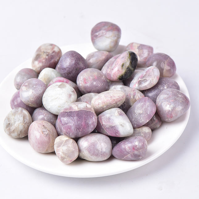 Crystal tumble Pink tourmaline tumbles