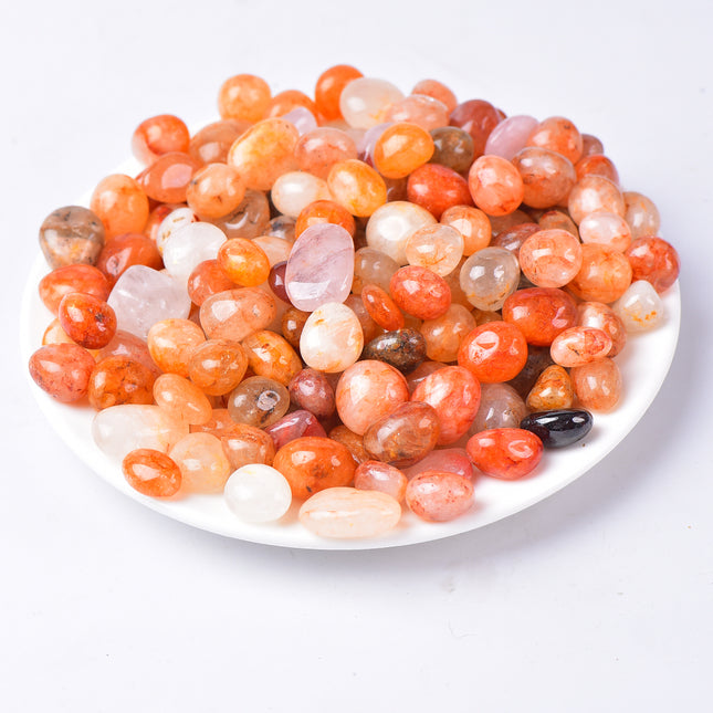 Fire Quartz and Golden Healer Quartz Tumbled Stones