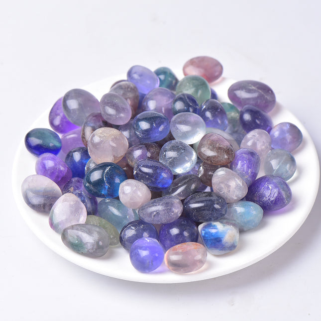 Crystal Tumble Rainbow Fluorite Tumbles