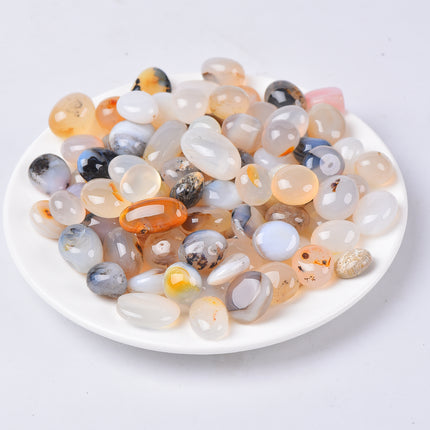Crystal Tumble White Agate Tumbles