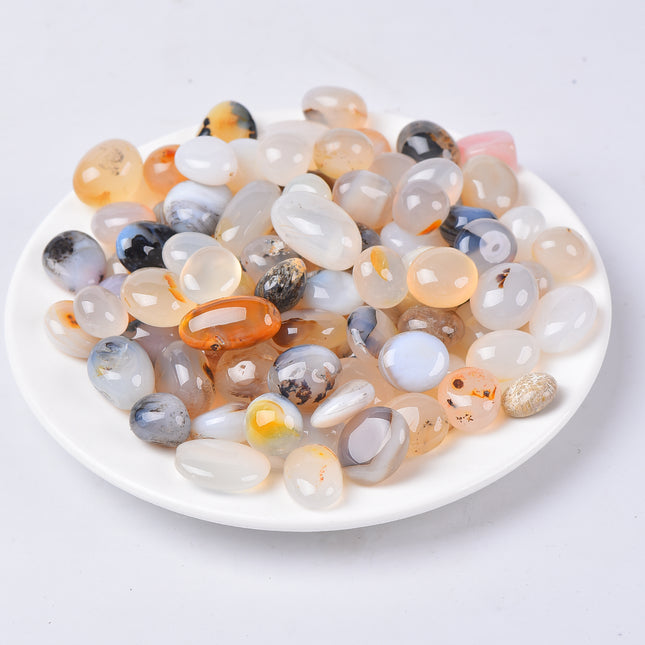 Crystal Tumble White Agate Tumbles