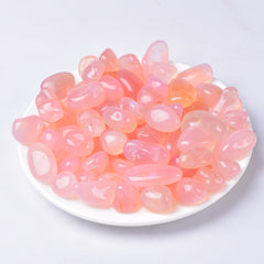 Crystal Tumble Pink Chalcedony wholesale product photo for B2B crystal buyers