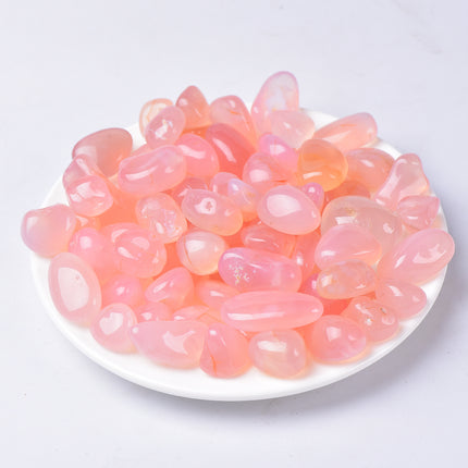 Crystal Tumble Pink Chalcedony wholesale product photo for B2B crystal buyers