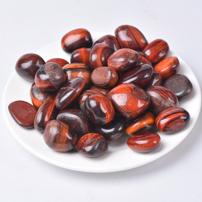 Red Tiger Eye Tumbled Stones
