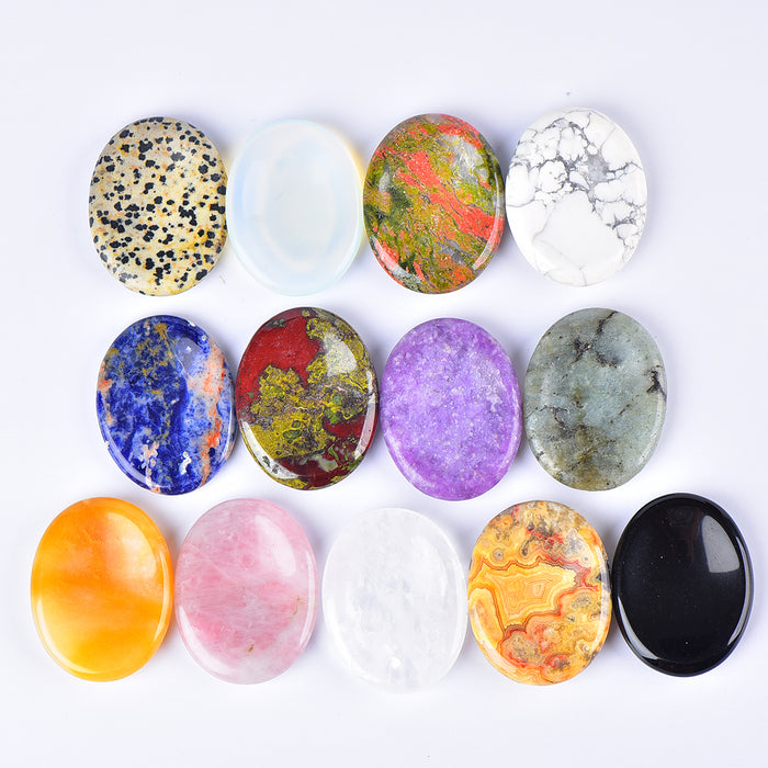 Crystal Ac Oval Shape Worry Stone For Wholesale Price