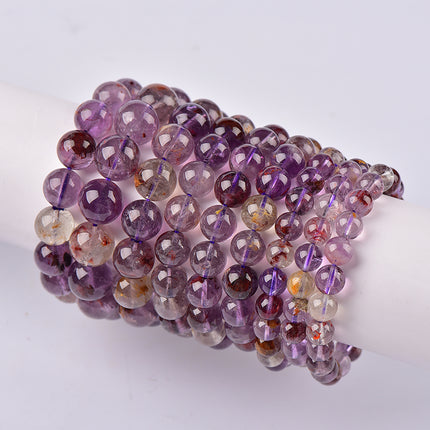 Amethyst garden bracelet showing natural bead variation