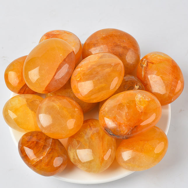 Golden Healer Quartz palm stone