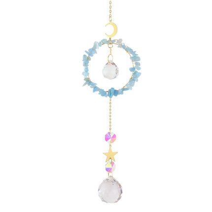 Crystal chip-Crystal chips circle hanger / dream catcher / sun catcher for wholesale price