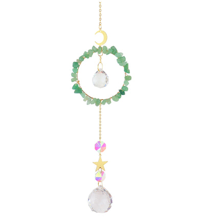 Crystal chip-Crystal chips circle hanger / dream catcher / sun catcher for wholesale price