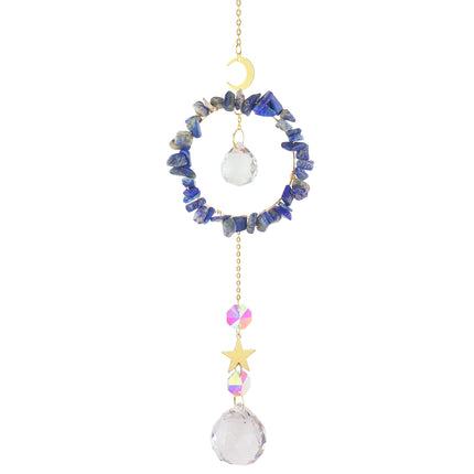 Crystal chip-Crystal chips circle hanger / dream catcher / sun catcher for wholesale price