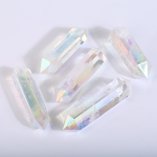 Angel Aura Clear Quartz Double-Point Tower