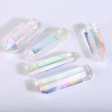 Angel Aura Clear Quartz Double-Point Tower