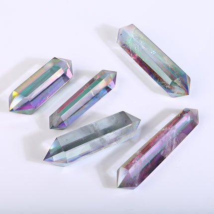 natural crystal tower aura dark clear quartz double points wholesale for B2B supplier