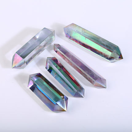 natural crystal tower aura dark clear quartz double points wholesale for B2B supplier photo 2