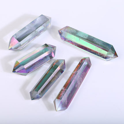 natural crystal tower aura dark clear quartz double points wholesale for B2B supplier photo 3