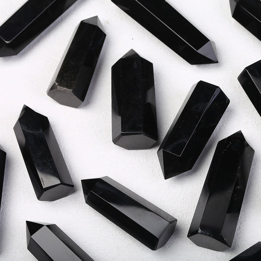 Crystal Tower Black Obsidian Tower Points For Wholesale Price