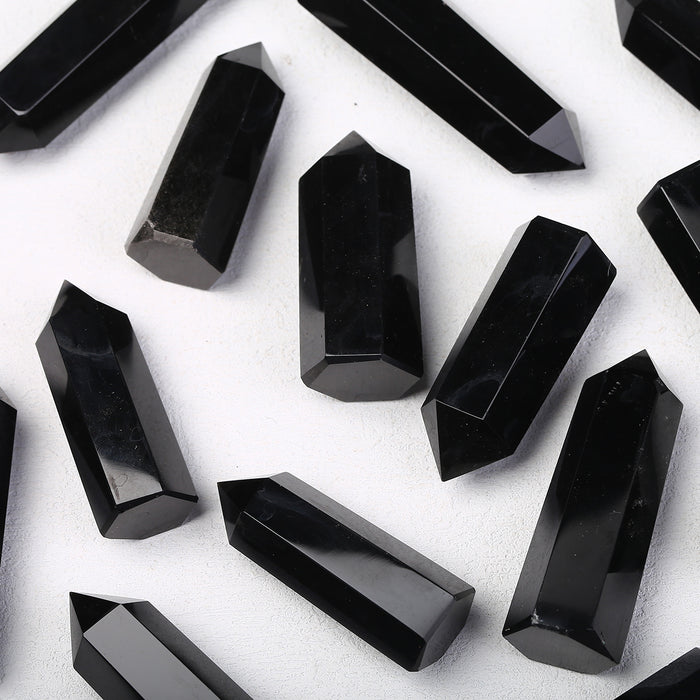 Crystal Tower Black Obsidian Tower Points For Wholesale Price
