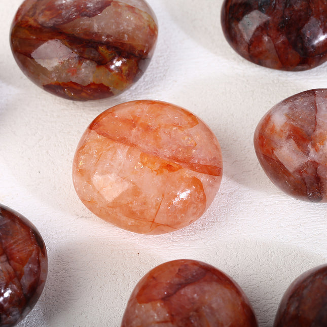 Fire Quartz Palm Stones